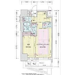 プレサンス新栄アーバンフロー 1LDKの間取図画像