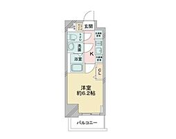 アステリ鶴舞テーセラ 1Kの間取図画像