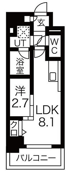 画像2:LDK8.1帖　洋室2.7帖