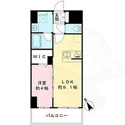 アクエルド明石西 1LDKの間取図画像