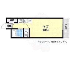 ユーハイツ ワンルームの間取図画像