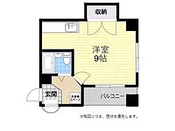 α2大久保 ワンルームの間取図画像