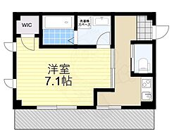 サンマリン仲田 1Kの間取図画像