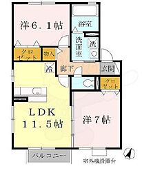 間取図画像 2LDK