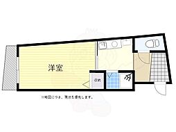 YKハイツ中崎2 6階1Kの間取り