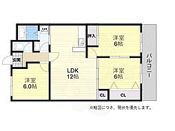 ハイムアゼーリア 7階3LDKの間取り