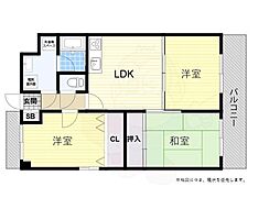 オーシャンビュー江井ケ島 3LDKの間取図画像