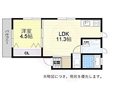 間取図画像 1LDK