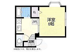 サンマリン西舞子 1Kの間取図画像