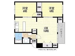 神陵台東住宅49号棟 2LDKの間取図画像