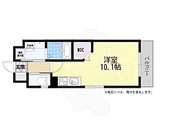 ヴィアノ塩屋町 ワンルームの間取図画像