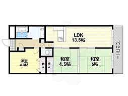コンフォート明石宮の上 3LDKの間取図画像