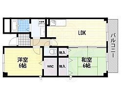 グレイス大久保 2LDKの間取図画像