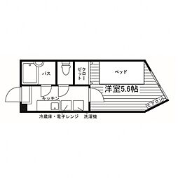 ハイムセラ黒髪 1階1Kの間取り