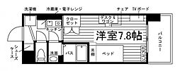 学生会館 Feel K Residence[食事付き] 5階1Kの間取り