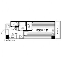 学生会館エリート・ナカノ3 1Kの間取図画像