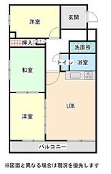 エクレール門司港東 3LDKの間取図画像