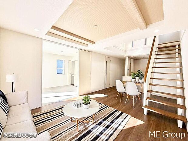 ■温もりを感じる、居心地のいいリビング