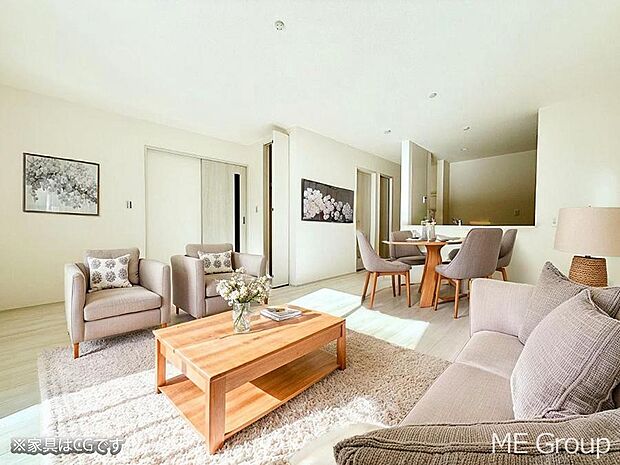 ■くつろぎと笑顔が集まる、心温まるリビング