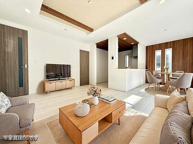 ■くつろぎと笑顔が集まる、心温まるリビング