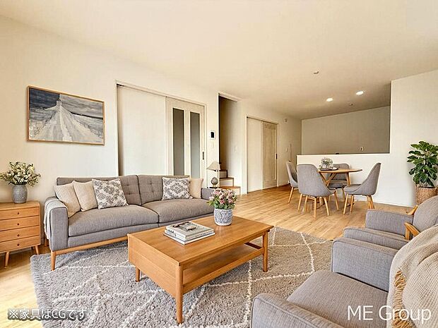 ■くつろぎと笑顔が集まる、心温まるリビング