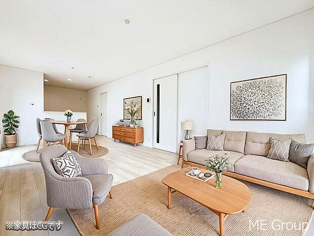 ■温もりを感じる、居心地のいいリビング