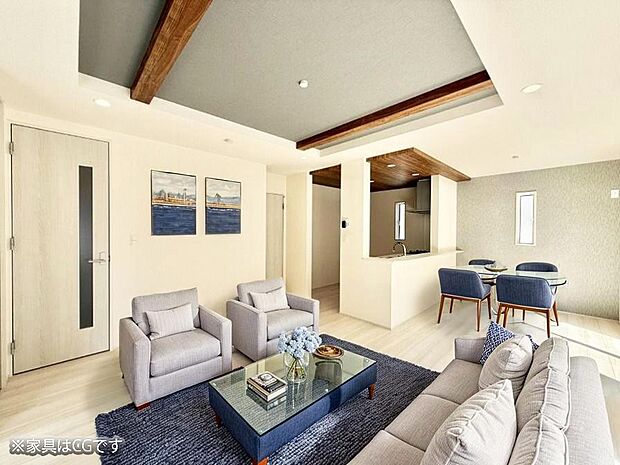 ■くつろぎと笑顔が集まる、心温まるリビング