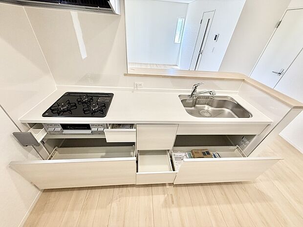 1号棟 ■キレイに片付く、使いやすいキッチン