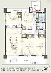 レールシティ八王子かえで通り 4LDKの間取図画像