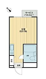 メゾンドノア聖蹟桜ケ丘 ワンルームの間取図画像