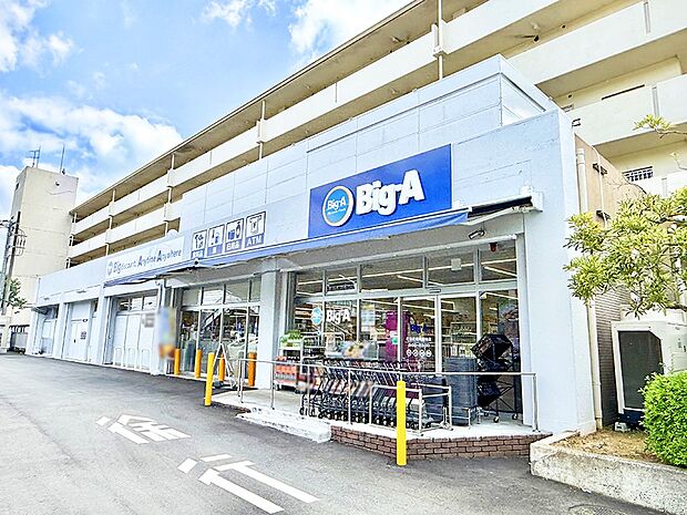 スーパー 500m ビッグ・エー 町田武蔵岡団地店