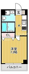 RITZ新今里 1Kの間取図画像