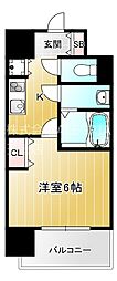 レジュールアッシュ緑橋駅前 1Kの間取図画像