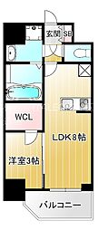 エスリード大阪城EAST 1LDKの間取図画像