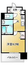 レジュールアッシュ緑橋駅前 1Kの間取図画像