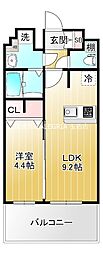 プレサンス森ノ宮THEゲート 1LDKの間取図画像
