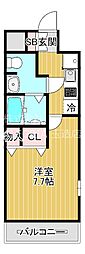 エスリード森ノ宮駅前 1Kの間取図画像
