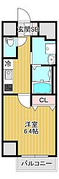 THEGEMS 1Kの間取図画像