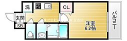 グランパシフィック今里南 1Kの間取図画像