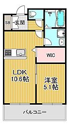 ポーラベアー 1LDKの間取図画像