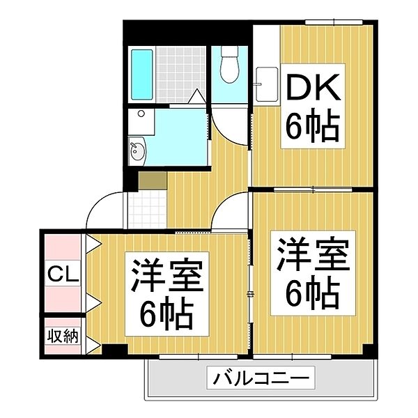 長野県茅野市玉川(賃貸アパート2DK・2階・44.20㎡)の写真 その3
