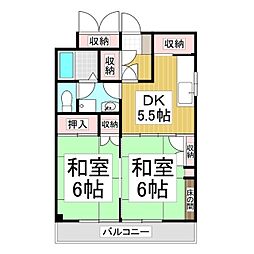豊ビル 2DKの間取図画像