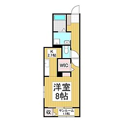 SK-FRONT 1Kの間取図画像