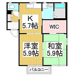 グリーンセトルC 2Kの間取図画像