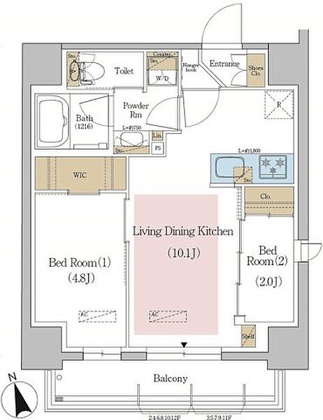 同じ建物の物件間取り写真 - ID:213103062208