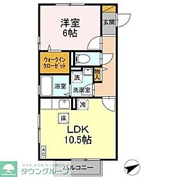 トレジャー 1階1LDKの間取り