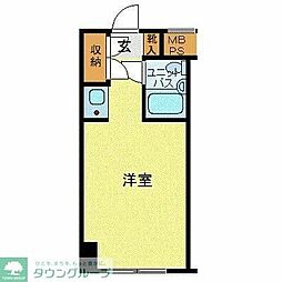 ハローレジデンス西葛西 1階ワンルームの間取り