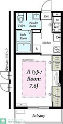 リブリ・アルピコルド 1階1Kの間取り