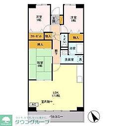 エスポワール八千代 4階3LDKの間取り