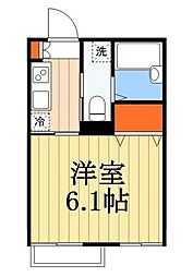 パルハウス妙典 1階1Kの間取り